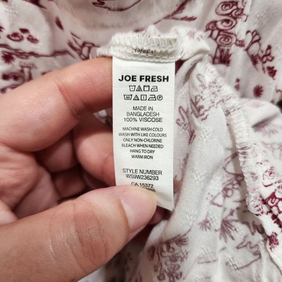 Joe Fresh Men's Size L Graphic Print Short Sleeve Button Up Lightweight Summer - Picture 3 of 14